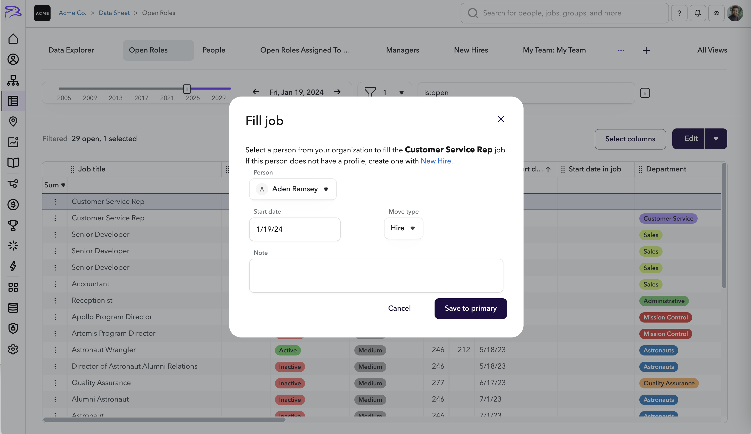 Rehire a person ChartHop documentation