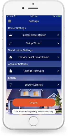 Smart Home Gateway Reset