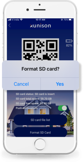 Select Yes to format the SD card